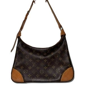Authentic Louis Vuitton Purse Boulogne Shoulder Bag LV Monogram Brown